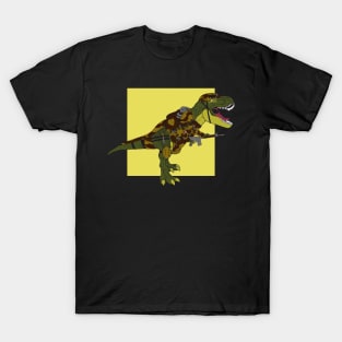 T-rex is a war veteran in prehistoric times #2 T-Shirt